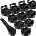 Black Magnetic Cable Holder with 10 Magnetic Bases and 50 Nylon Zip Ties X57437