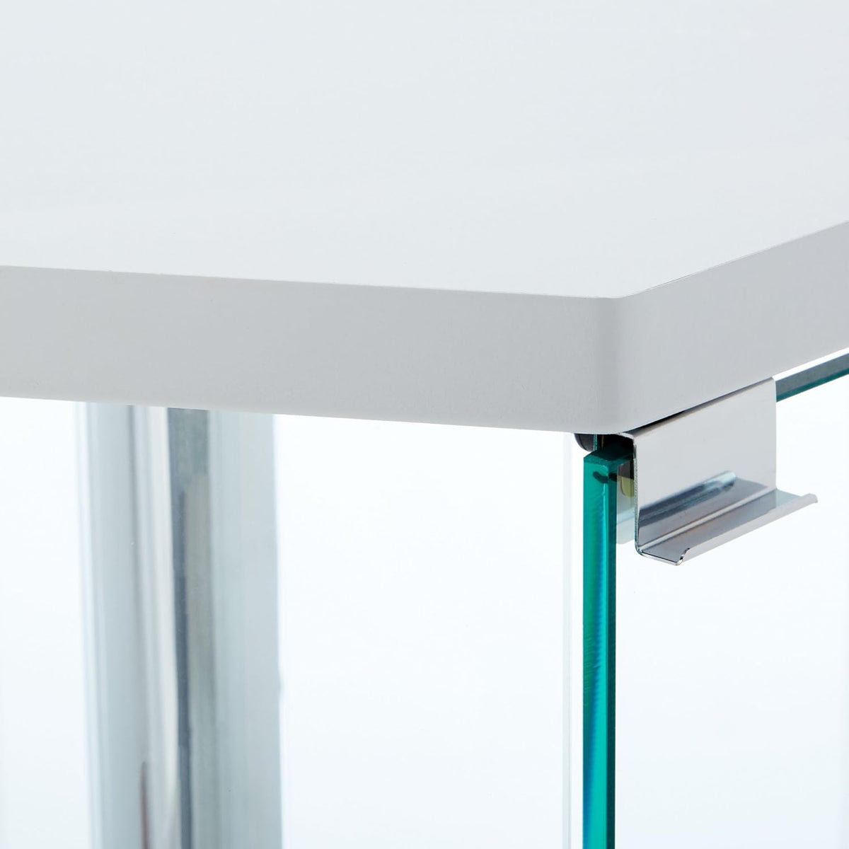 4-shelf Hexagon Shaped Curio Cabinet White and Clear Y67153