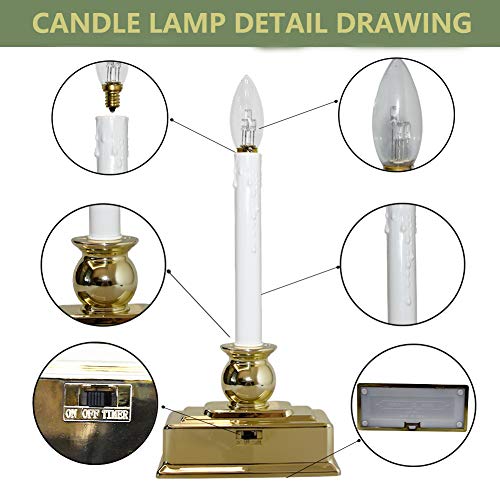 Set of 4 LED Flickering Candles with Gold Base D446827