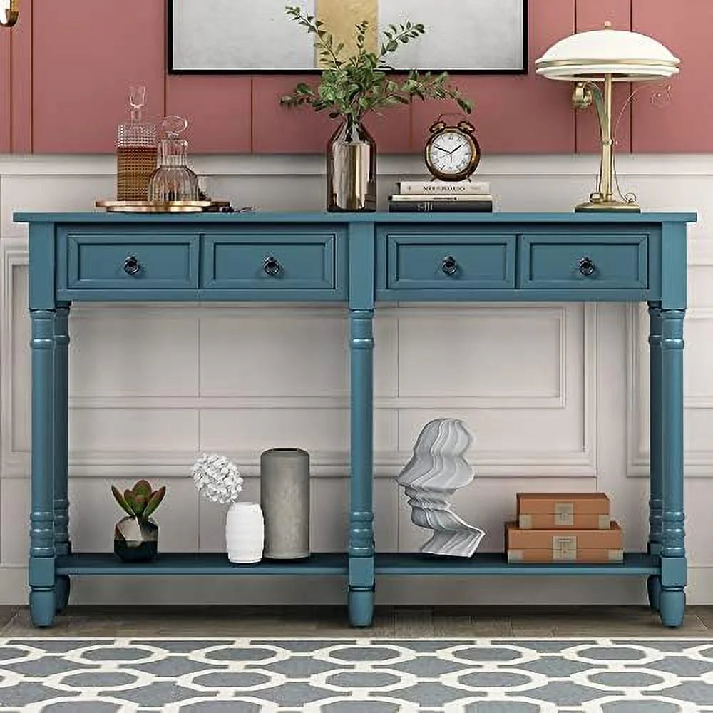Slim Wood Console Table with Drawer 58 Inch S23527