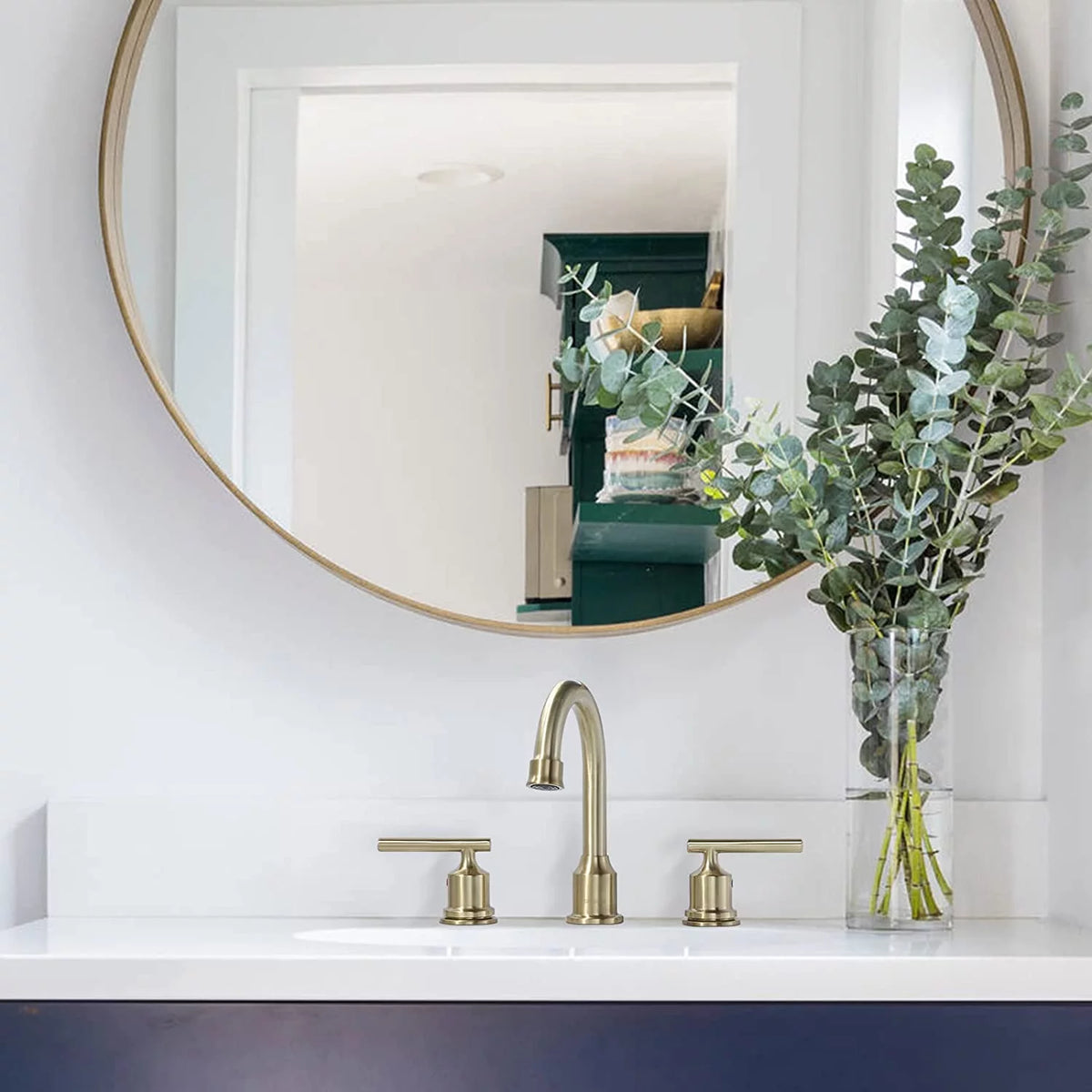 Widespread 3 Hole 2 Handles Bathroom Faucet N38702
