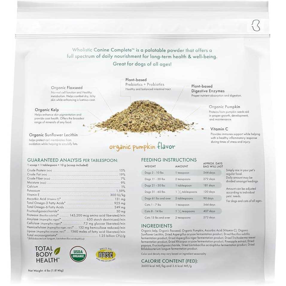 Organic Pumpkin Supplement for Dogs E305