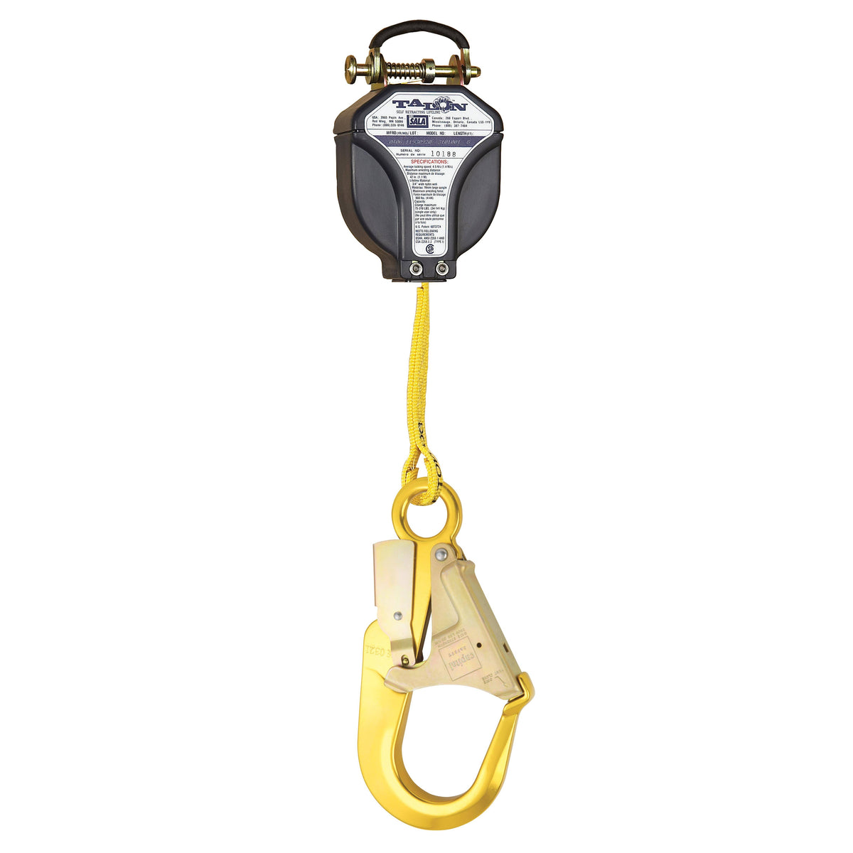 Talon Quick Connect Self Retracting Lifeline, Web, 8 ft. R944
