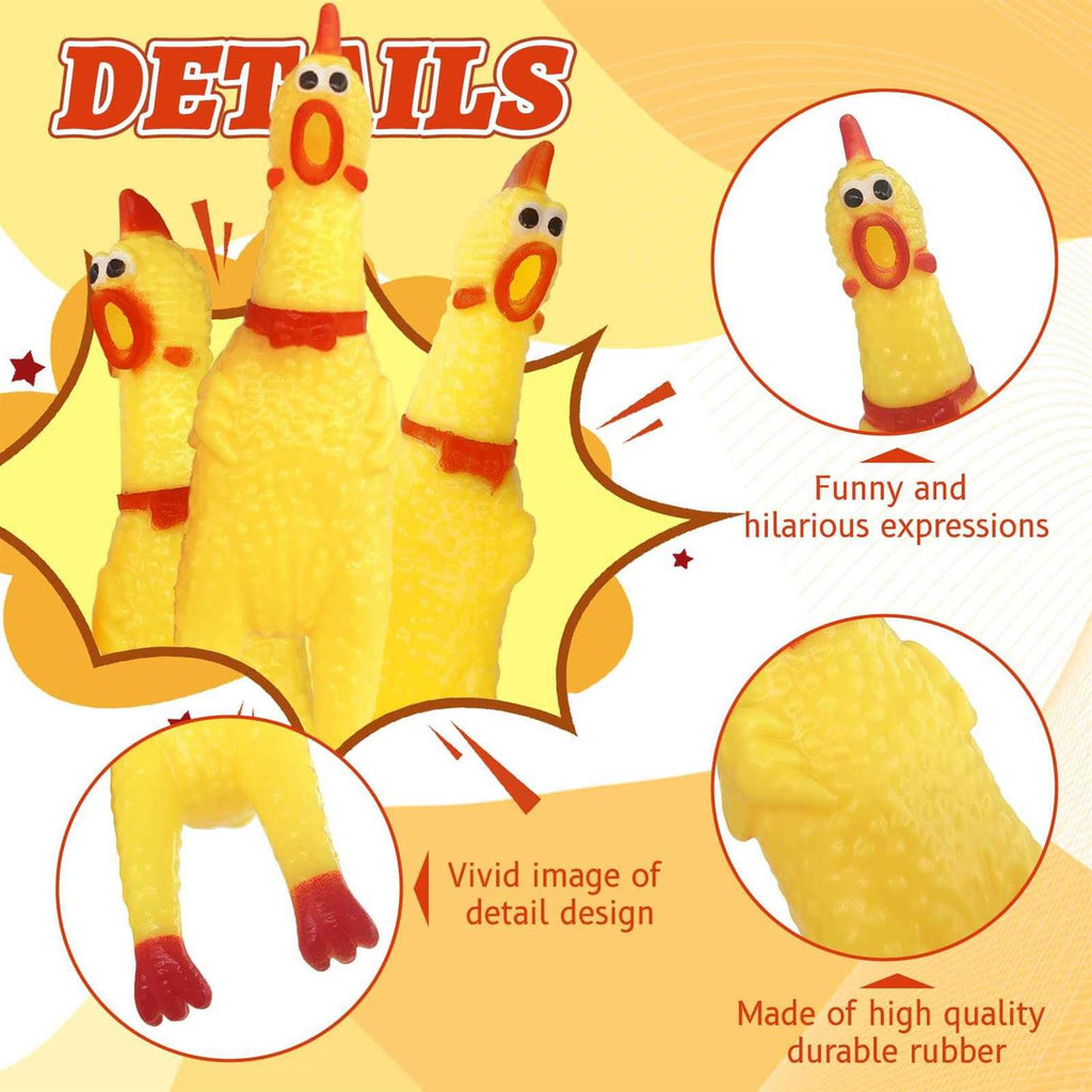 Yellow Rubber Chicken Dog Toys Z128817