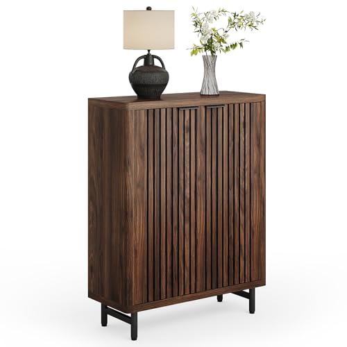 6-Tier Wooden Shoe Cabinet with Doors and Adjustable Shelves E904417