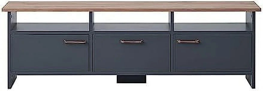 Farmhouse Mid Century Modern 55 inch Wood TV Stand N910