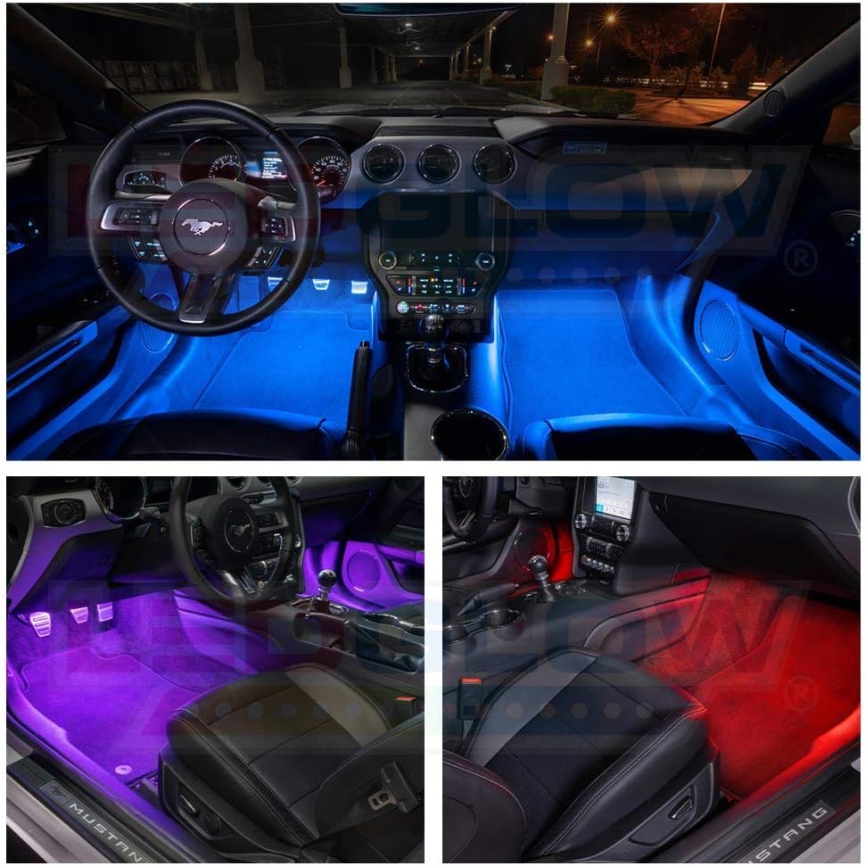 8pc Bluetooth Multi-Color LED Interior Lighting Kit K8898