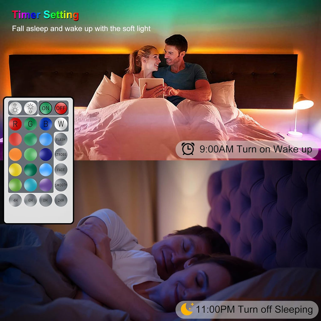 16.4FT 150 LED RGB LED Strip Lights with Remote Controller W5258