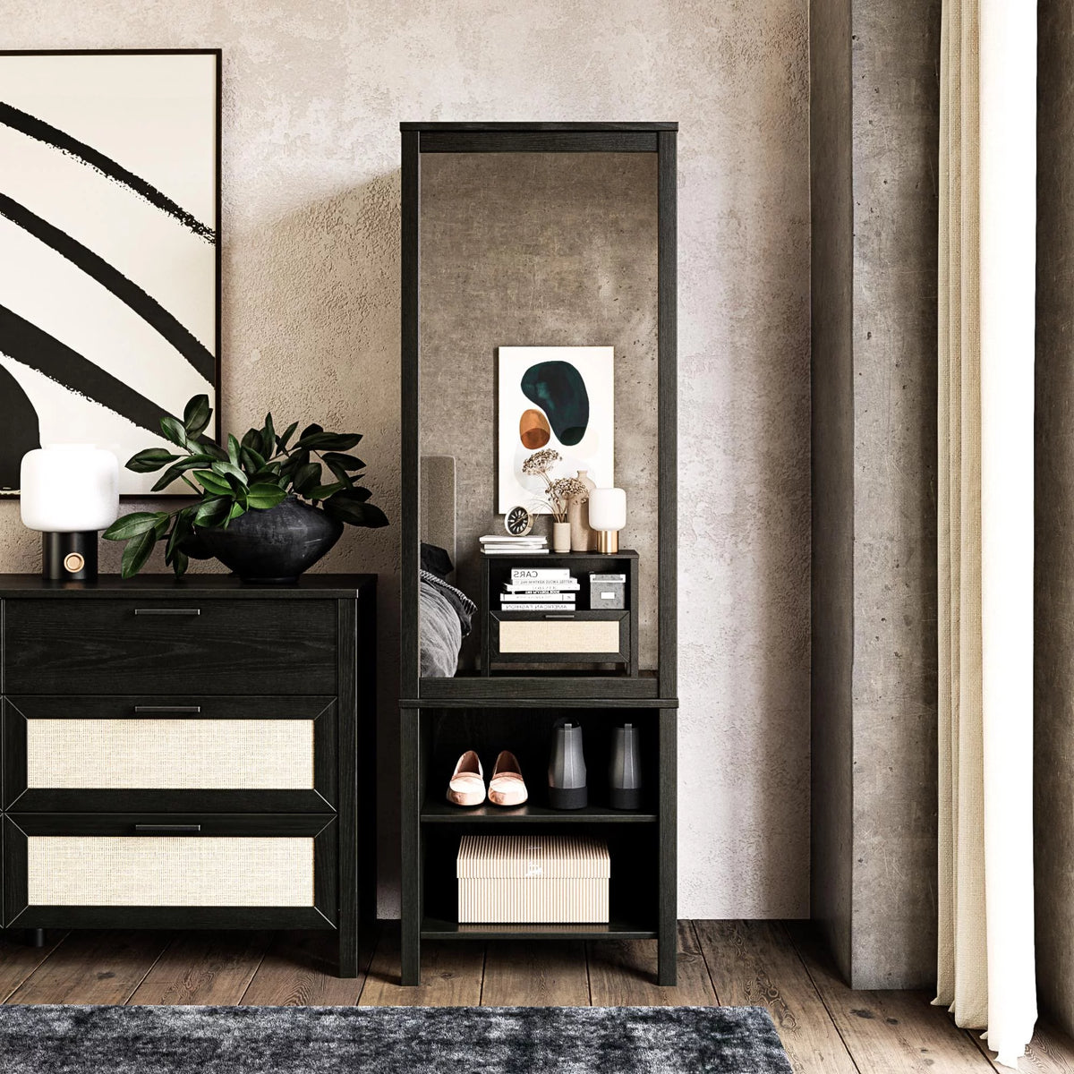 Black Oak Wardrobe J2982