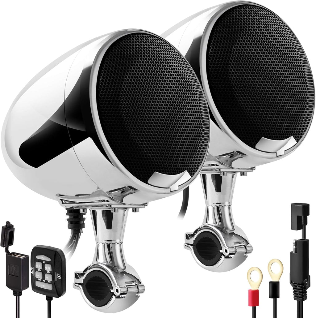 1200W Waterproof Bluetooth Motorcycle Stereo 4 Speakers Audio System Q747932
