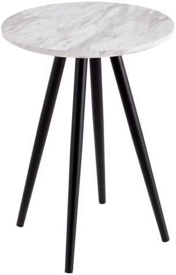 Faux Marble End & Side Table with Dark Gold Metal Legs F154113