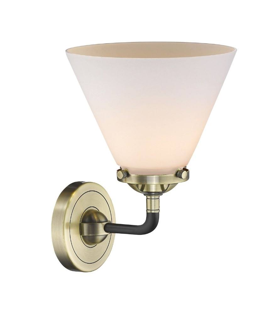 Brushed Satin Nickel Large Cone 1 Light Sconce U62807