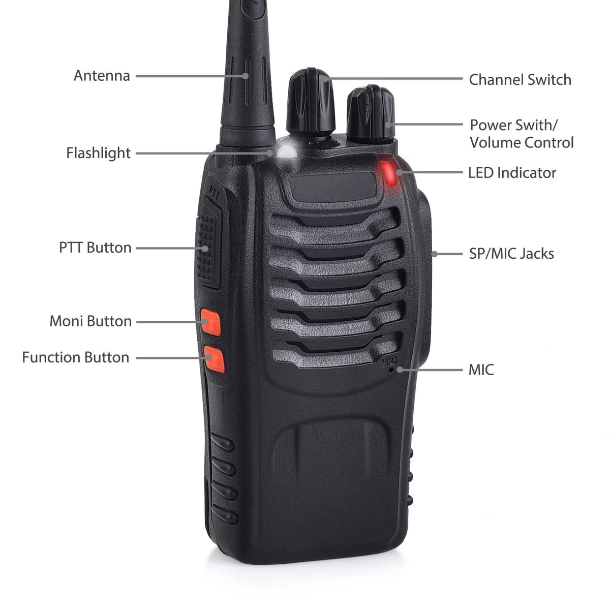 16CH UHF Two Way Radio Walkie Talkie S85915