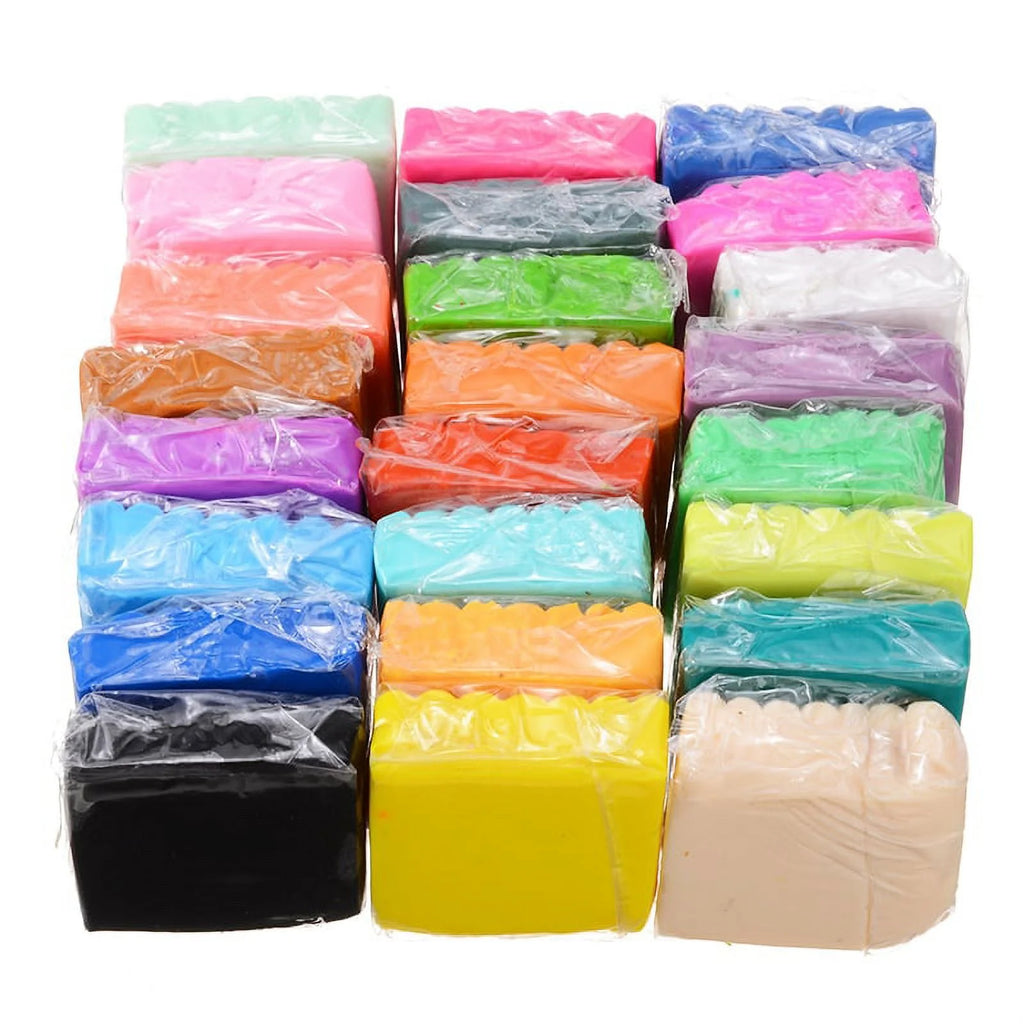 24 Colors Polymer Clay Set with Modeling Tools Kids Educational Toy O930071