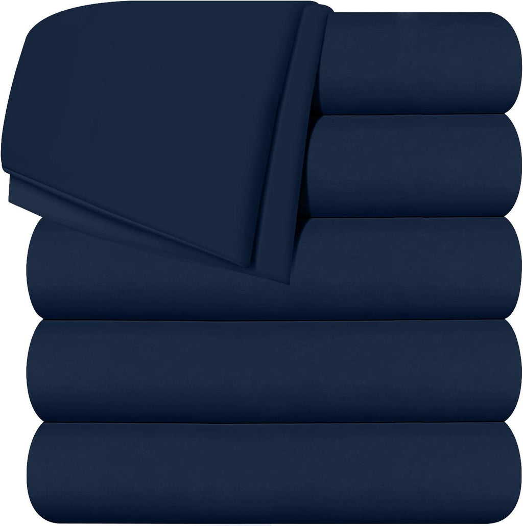 White Twin Pack of 2 Soft Brushed Microfiber Flat Sheets U71521