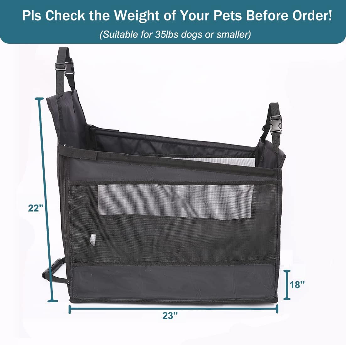 Water-Resistant Dog Car Seat R8097
