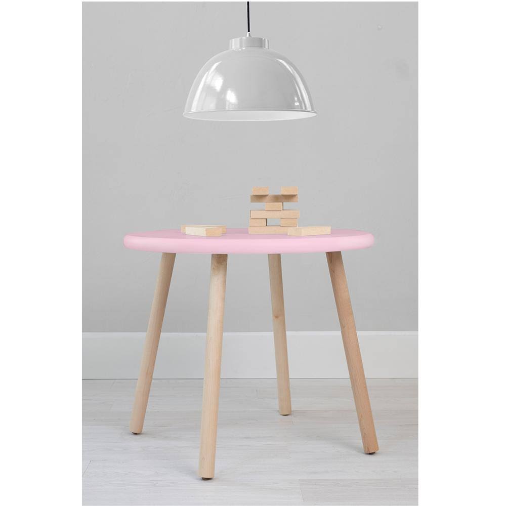 30x22 Round Kids Table in Maple/Pink F307979