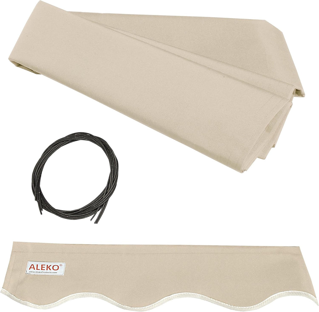 Fabric 10X8 Replacement for Retractable Awning, Sand Pack of 2 L316