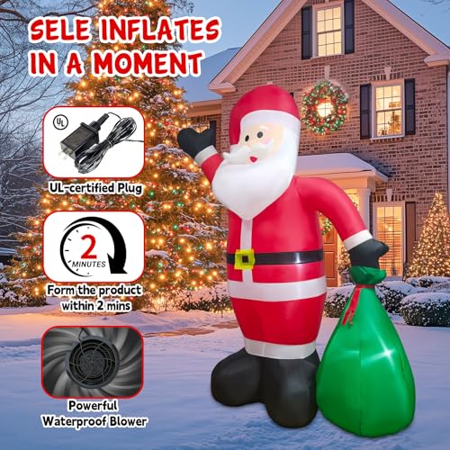 8 FT Inflatable Santa Claus with Gift Box X110109