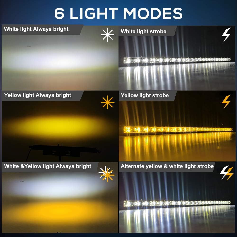 26 inch Slim Combo Beam LED Light Bar with Mounting Brackets, Pack of 2 H895350