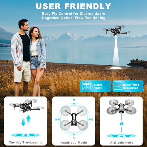 Mini Drone with Camera Foldable 1080P FPV Camera T557