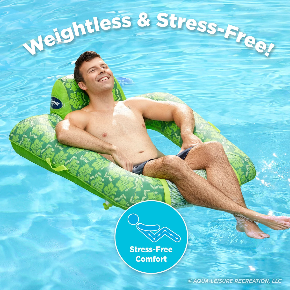 Green + Teal Fern Pool Lounge Chair Float M957964