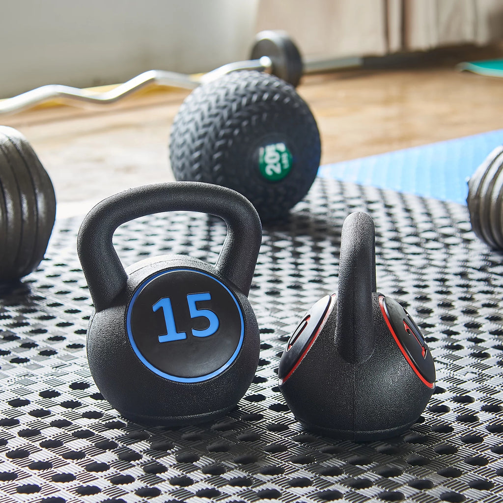 Wide Grip Kettlebell Set, 5lb 10lb 15lb H315590