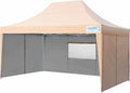 10x15 ft Pop up Canopy Tent with Sidewalls and Mesh Windows F976222