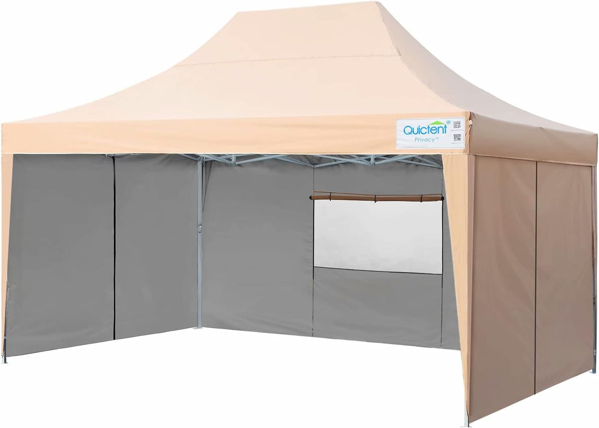 10x15 ft Pop up Canopy Tent with Sidewalls and Mesh Windows F976222
