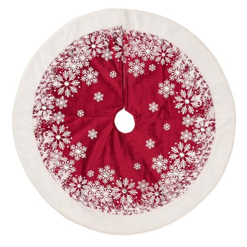 48 Inches Red Velvet Christmas Tree Skirt S79012