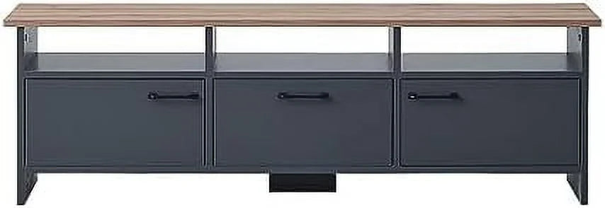 Farmhouse Mid Century Modern 55 inch Wood TV Stand N910