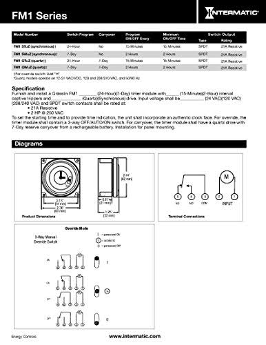 Electromechanical Timer, 24-Hour, SPDT F92585