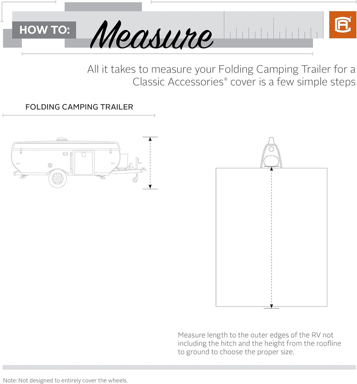 Pop-Up Camper Trailer Cover Fits 16' - 18' Trailers X27328