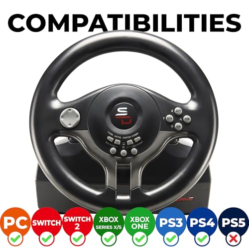 Steering wheel with pedals and gearshift paddles racing wheel O180