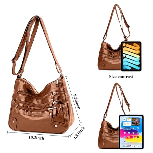 Soft PU Leather Crossbody Bag with Adjustable Strap V2916