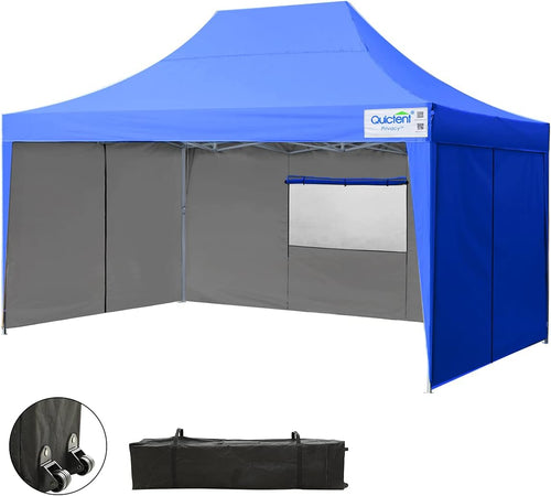 10x15 ft Pop up Canopy Tent with Sidewalls and Mesh Windows F976222