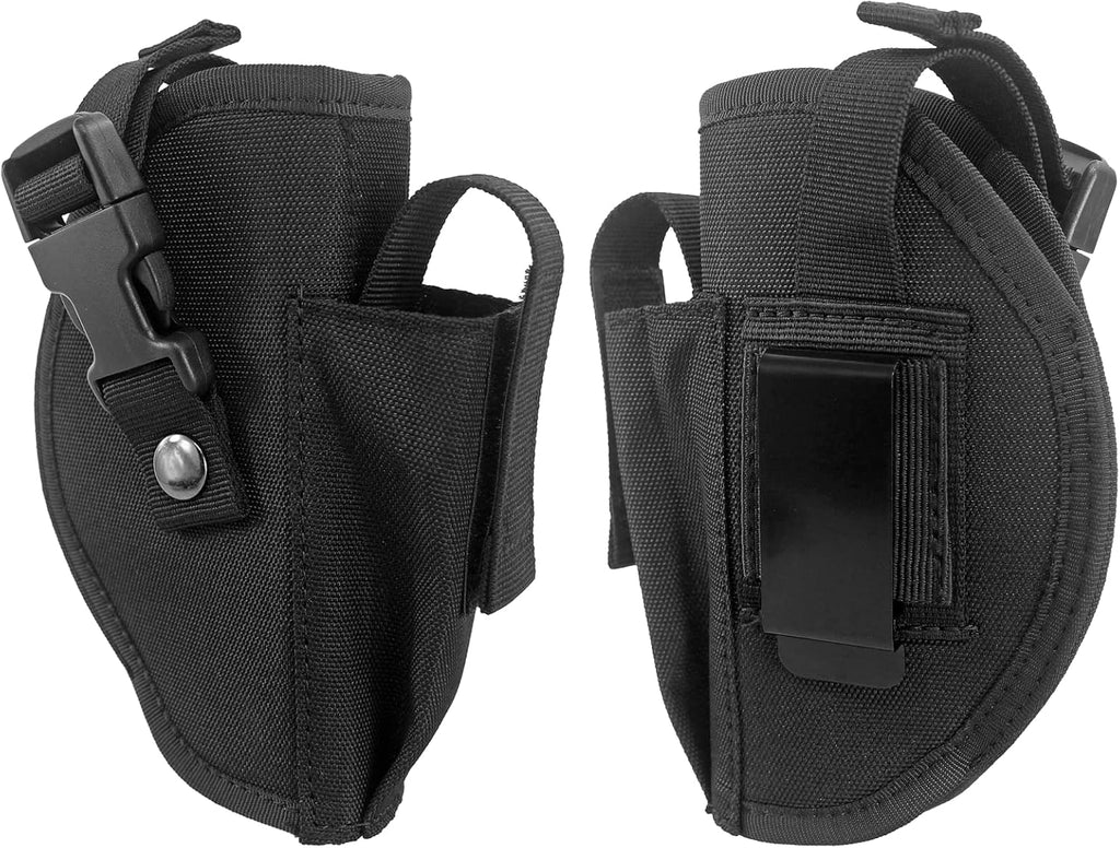 Black Tactical Belt Holster with Mag Pouch and Metal Clip X773