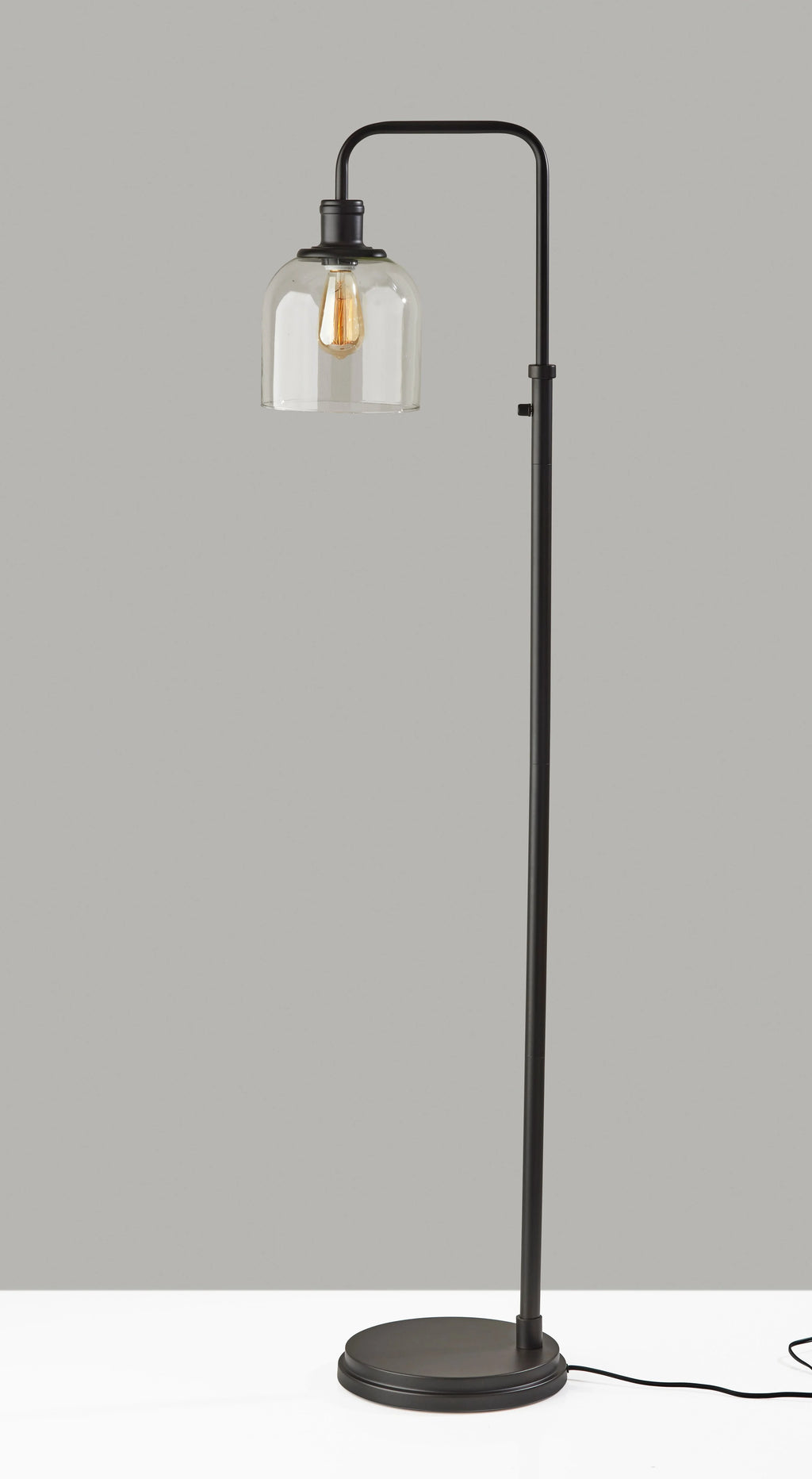 60" 1-Light Black Metal Floor Lamp L35599