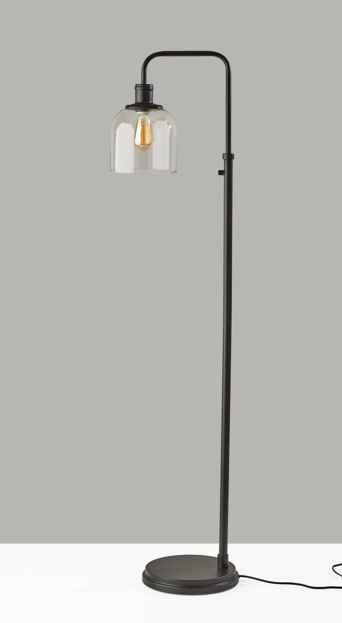 60" 1-Light Black Metal Floor Lamp L35599