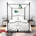 Sand Black Full Platform Bed Frame with Headboard and Footboard T4101