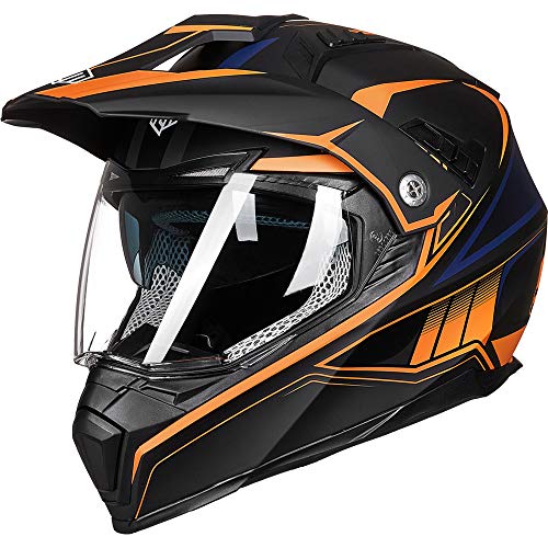 Dual Sport Full Face Motorcycle Helmet with Sun Visor T97721