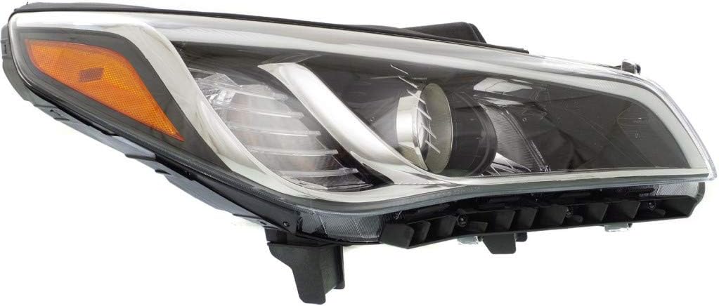 Headlight Assembly Pair Halogen for Hyundai Sonata 2015 2016 2017 H4319