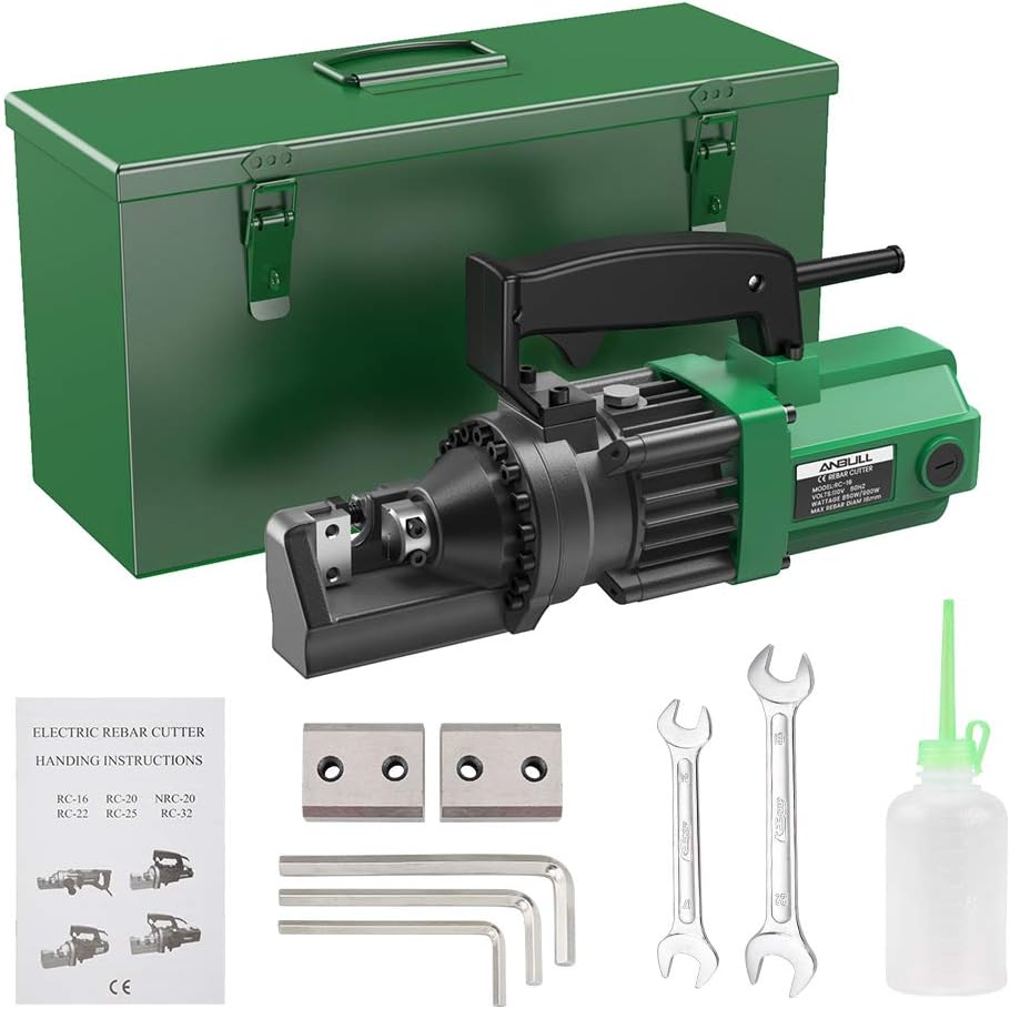 900W Electric Rebar Cutter, 5/8 Inch, Replaceable Jaw Blades C477360