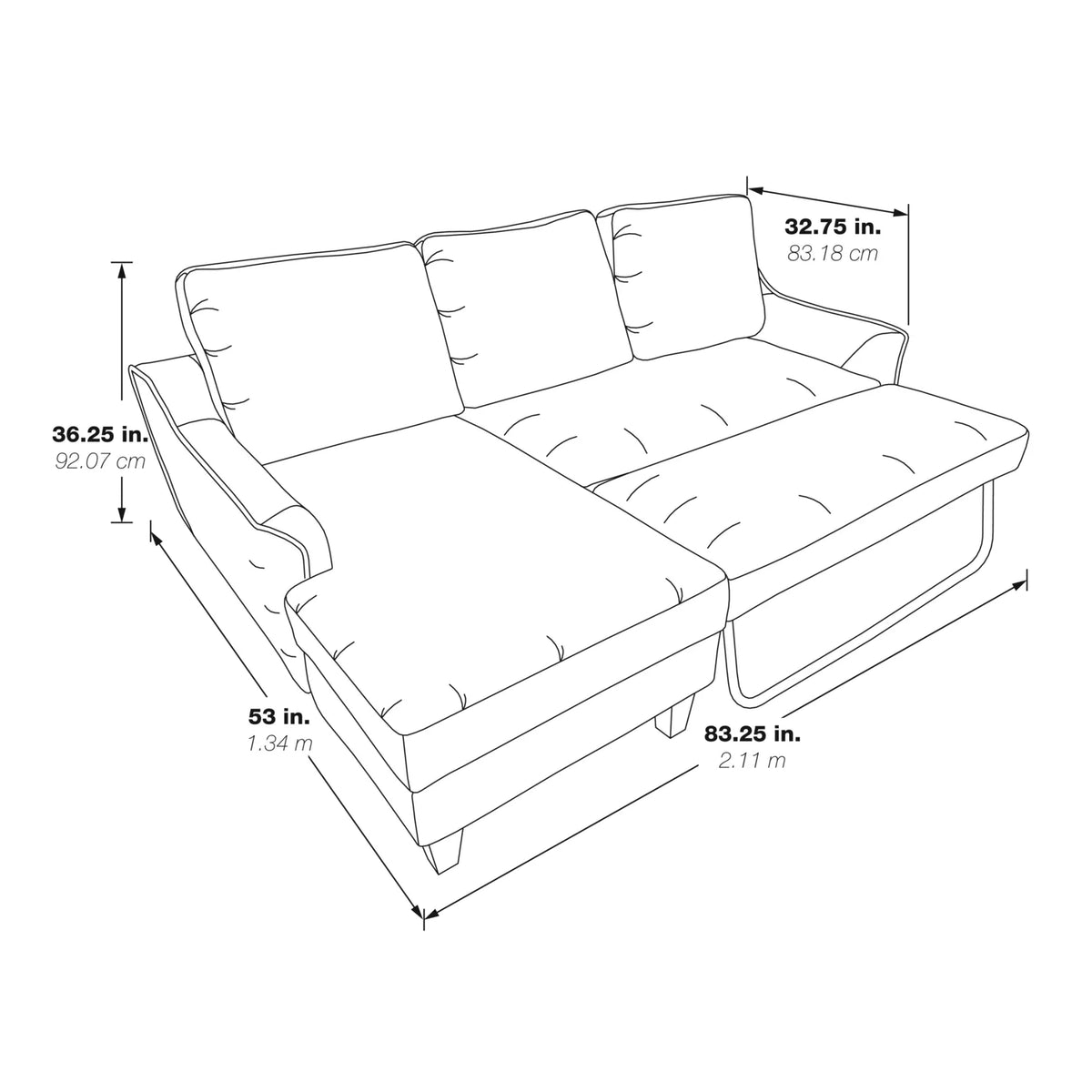 Gray Fabric Sleeper Sofa K564