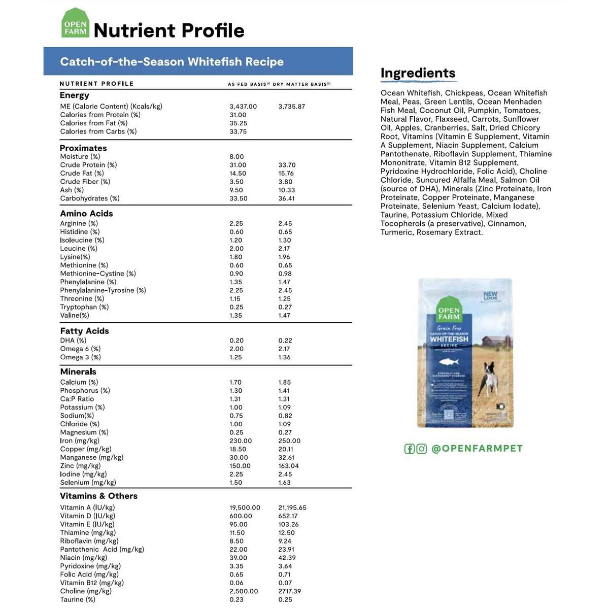 Grain Free Whitefish Dry Dog Food L729711