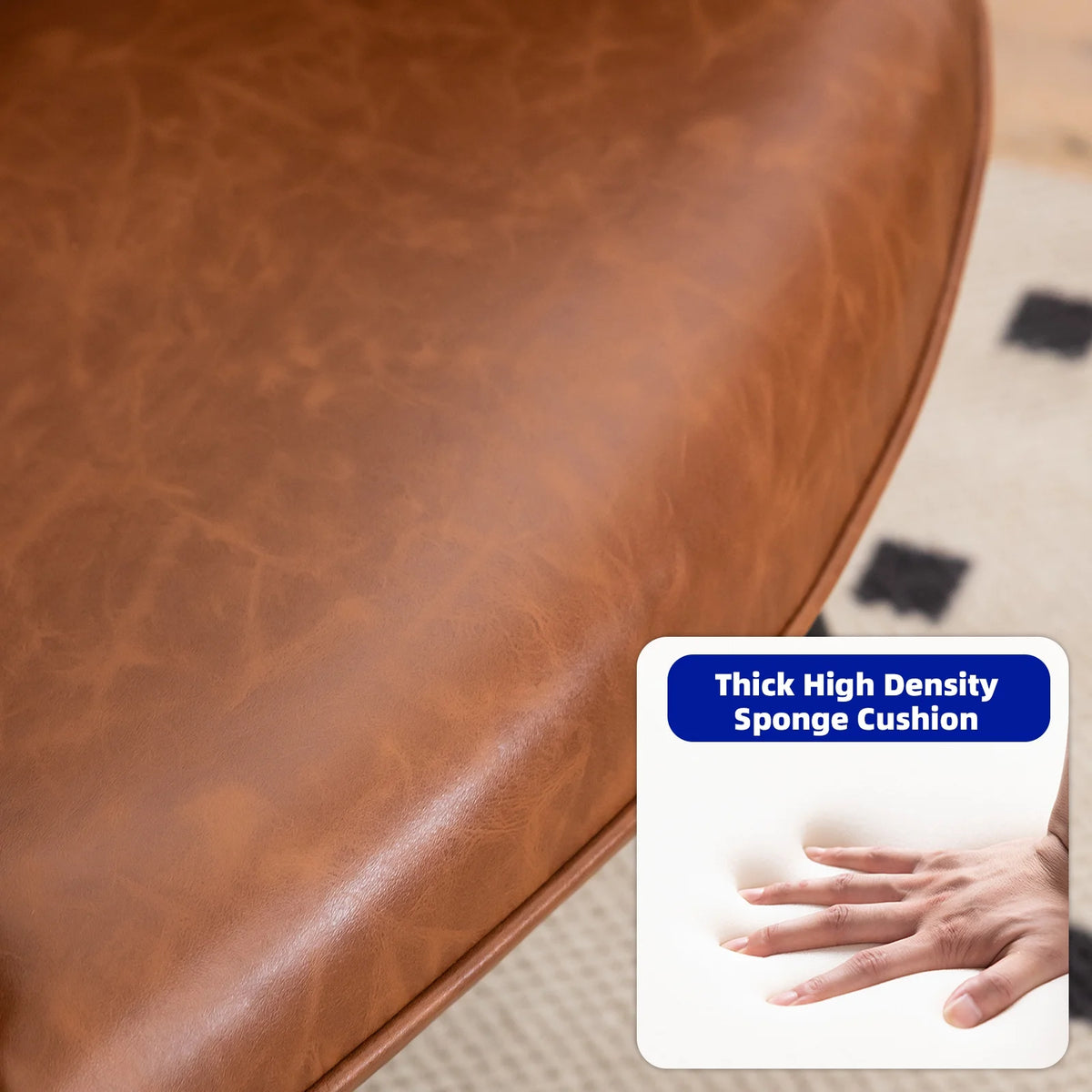 Bonded Leather Armchair with Metal Legs G18932