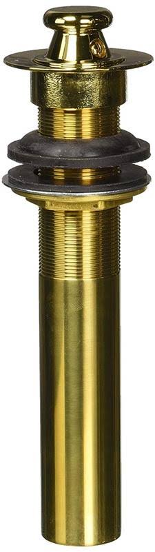 Lavatory Push Pop-Up Drain Assembly with Overflow Satin Gold U753