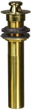 Lavatory Push Pop-Up Drain Assembly with Overflow Satin Gold U753