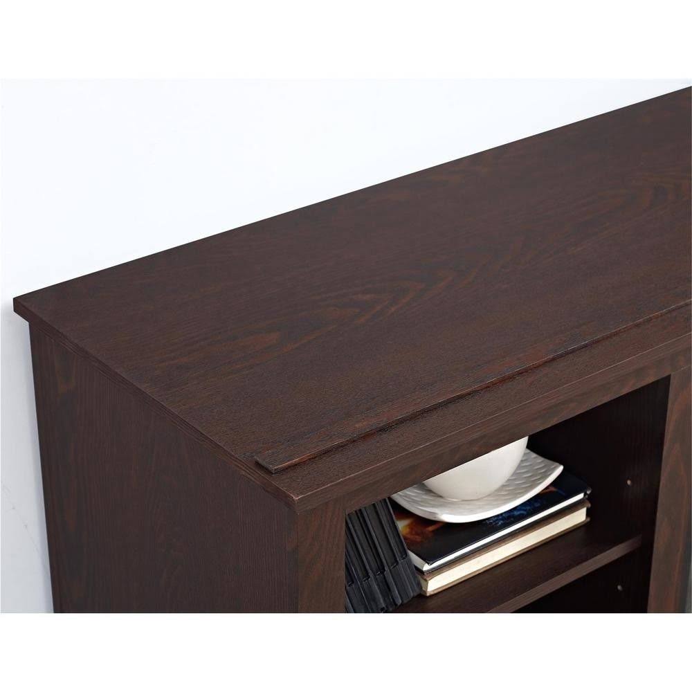 Espresso TV Console with Fireplace G635