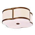 Antique Brass 4-Light Flush Mounted Ceiling Lamp J62370